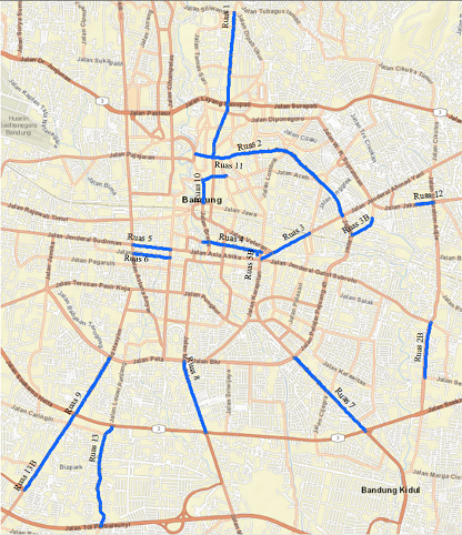 survey georadar lintasan memotong tegak lurus pipa bawah tanah